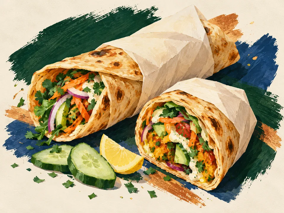 Original concept illustration, not a photograph of this restaurant or a verified dish.