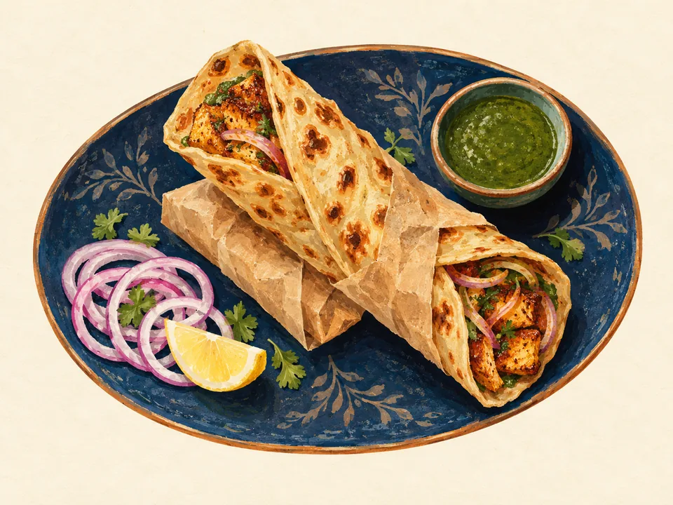 Original concept illustration, not a photograph of this restaurant or a verified dish.