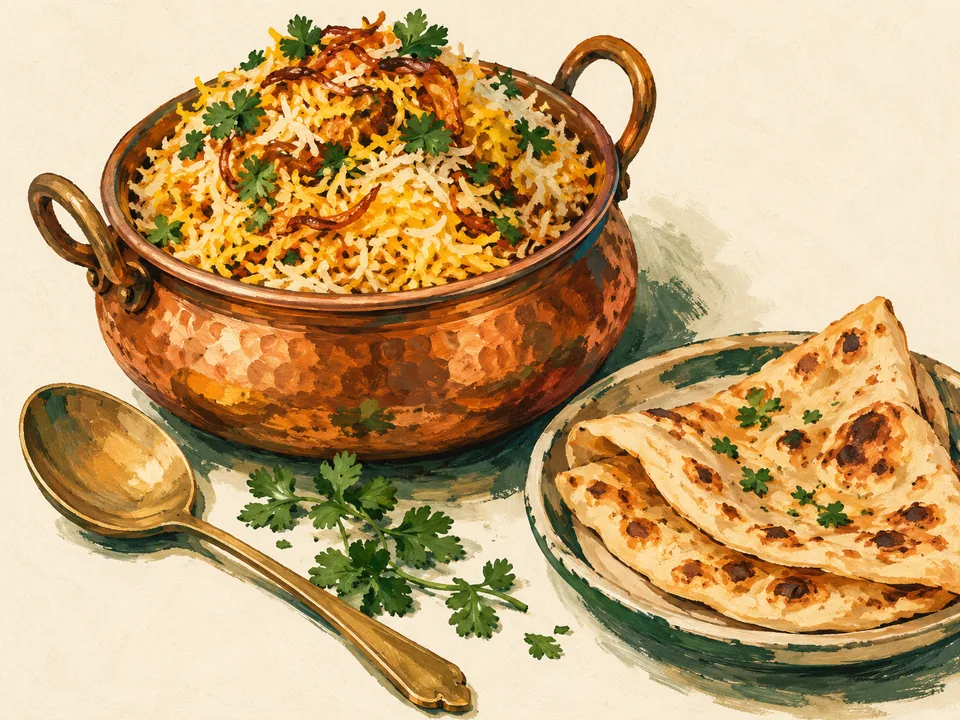 Original concept illustration, not a photograph of this restaurant or a verified dish.