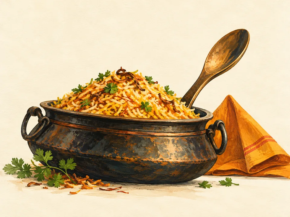 Original concept illustration, not a photograph of this restaurant or a verified dish.